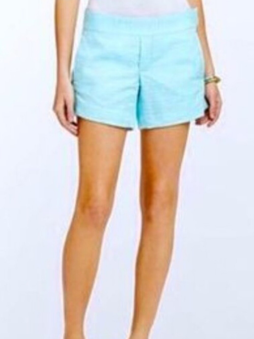 Lilly Pulitzer Sloan Lined Shorts Shorely Blue Bucle Tweed Sz8